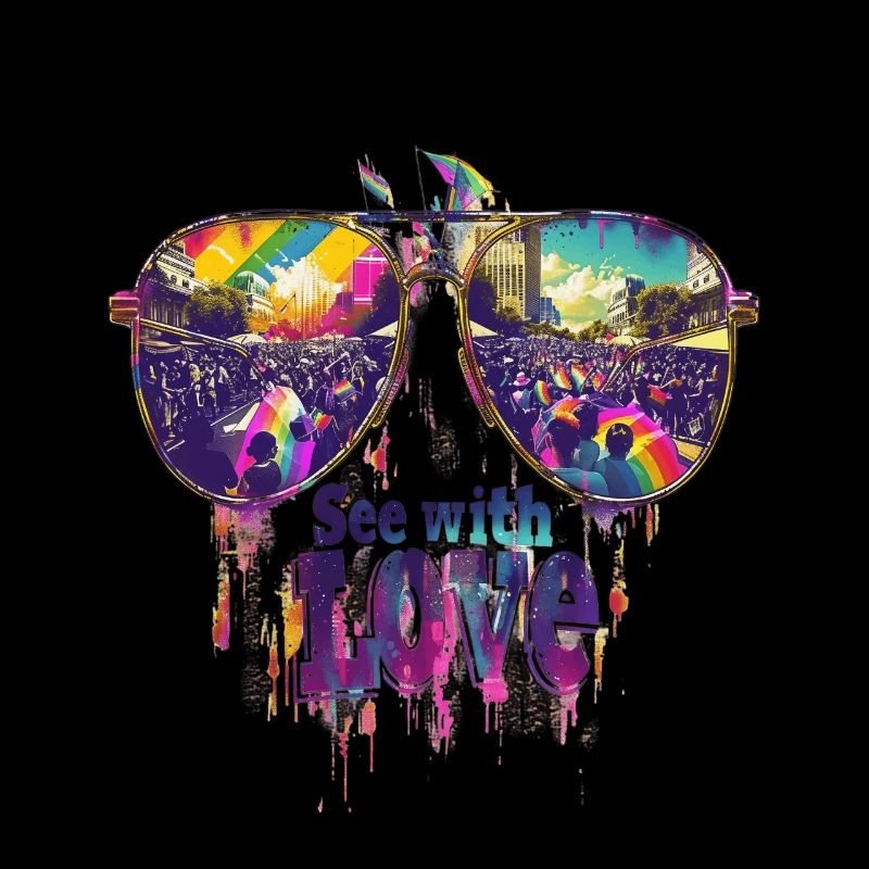 See With Love Sunglasses Reflection Design