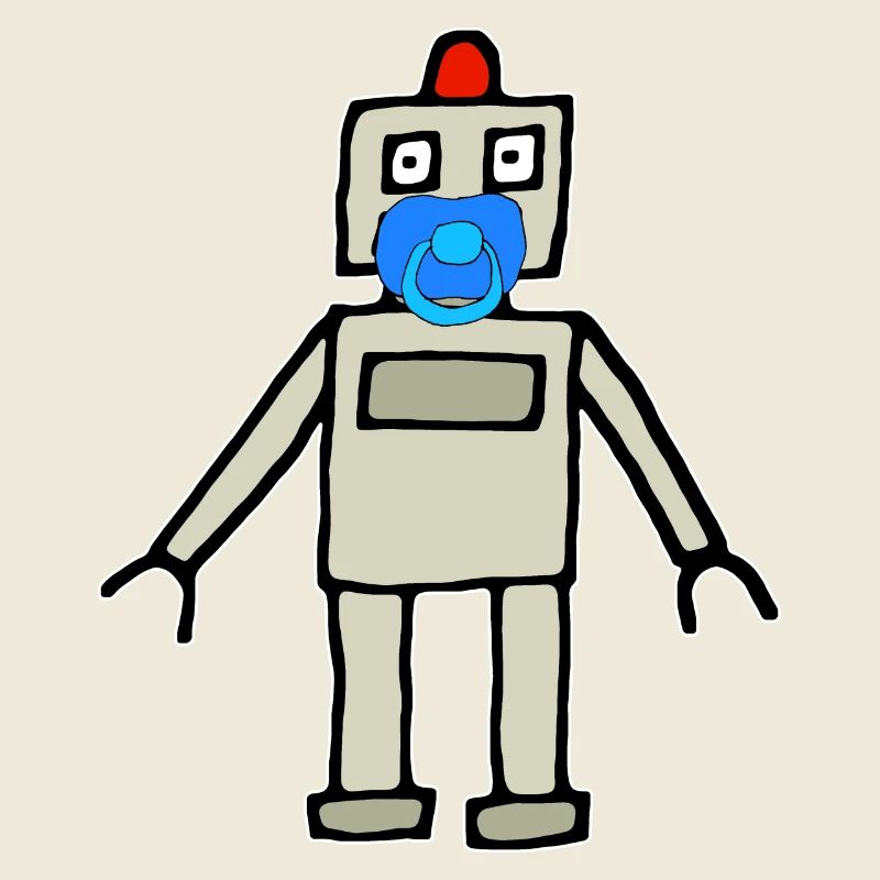 Bébé robot avec tétine