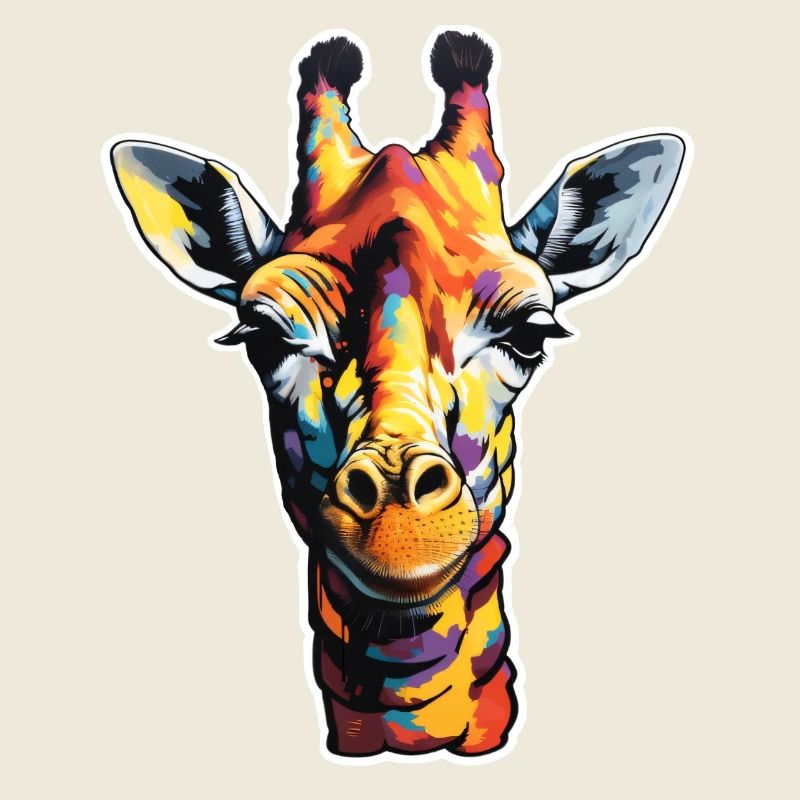 Giraffenkopf psychodelisch