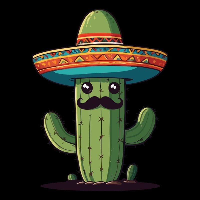 Cactus Fiesta Vacances Mexicaines Drôle