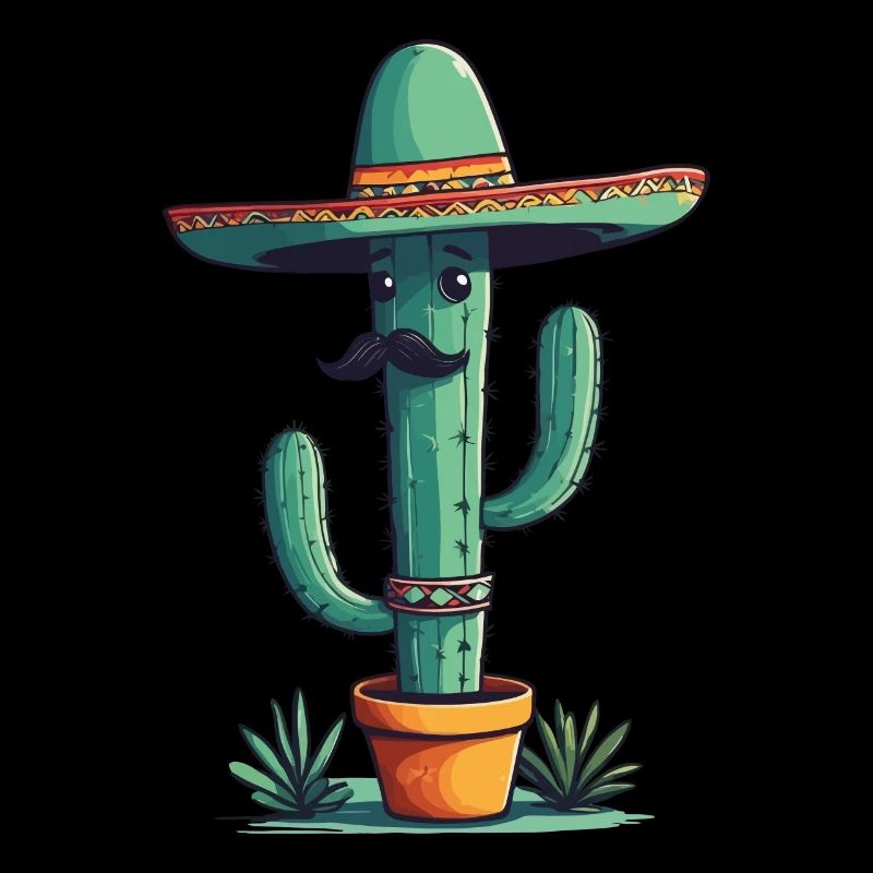 Cactus Fiesta Drôle De Vacances Mexicaines