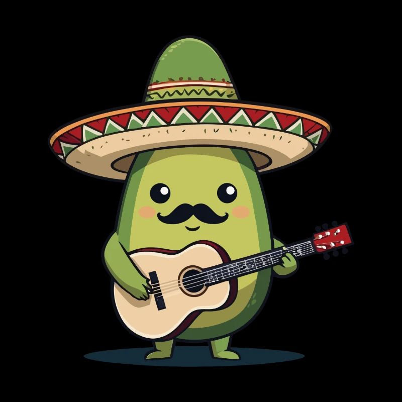 Avocado Mariachi Mexico Guitar Fiesta