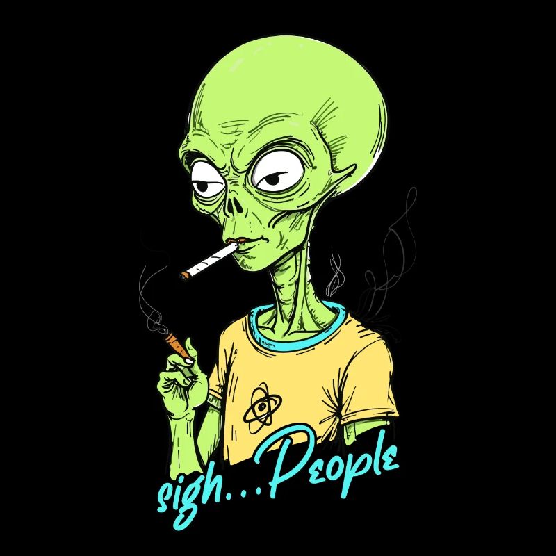 Funny alien saying sigh... People