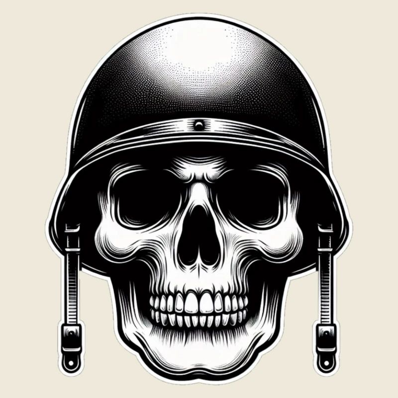 Skull Soldier T-Shirt Plain