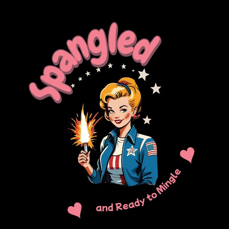Retro Vintage Design Ready To Mingle 4th Of July