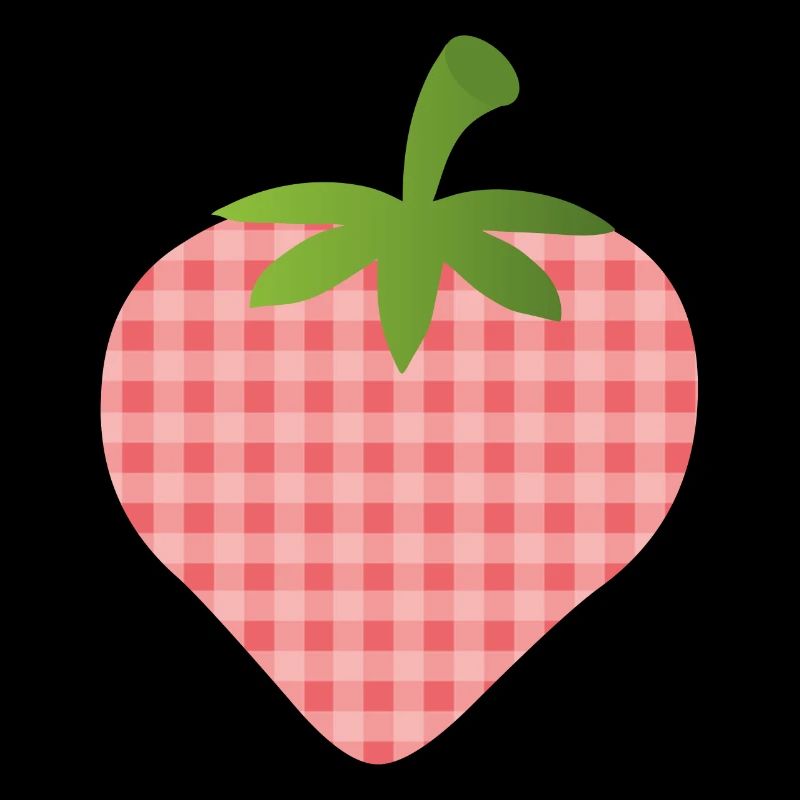 Strawberry with check pattern - personalizable