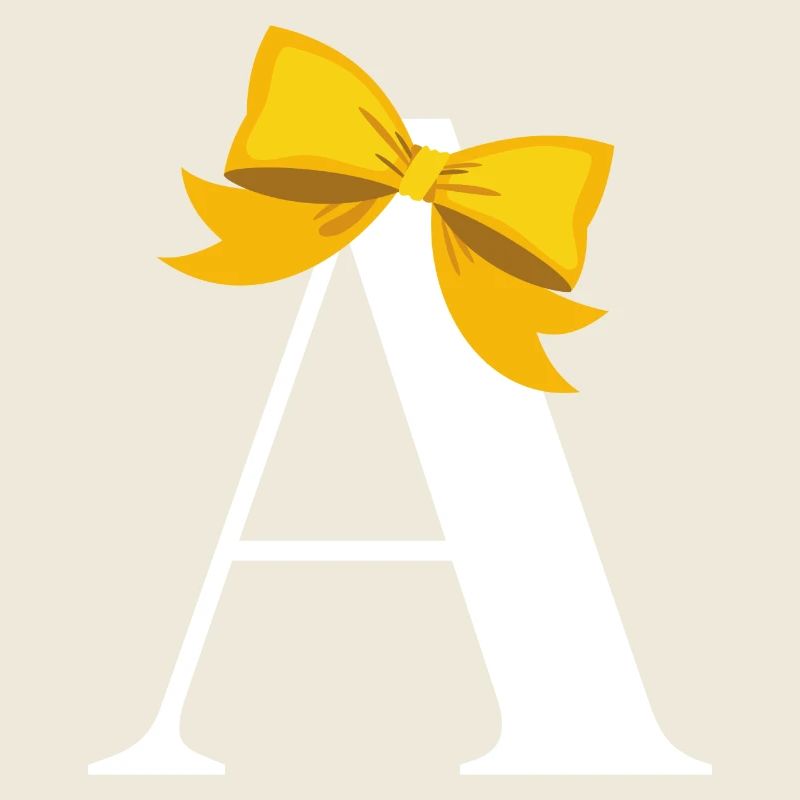 Gelber Schleifenbuchstabe