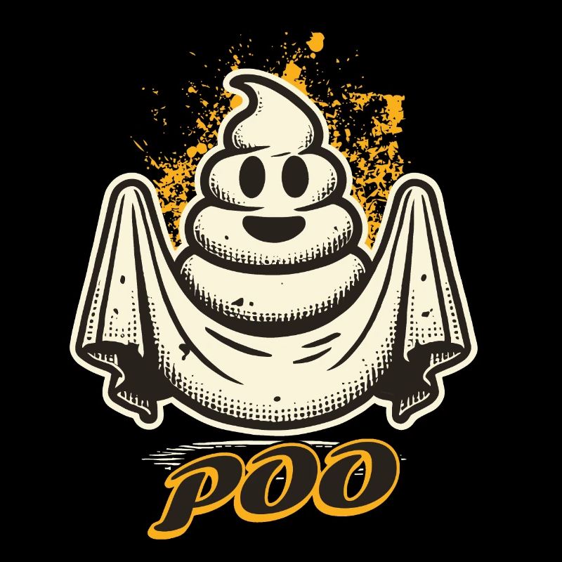 Drôle de caca tas fantôme caca au lieu de boo