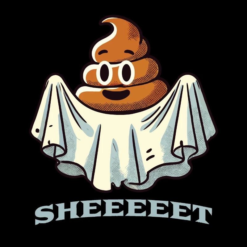 Funny Poop Pile Ghost Sheet Ghost