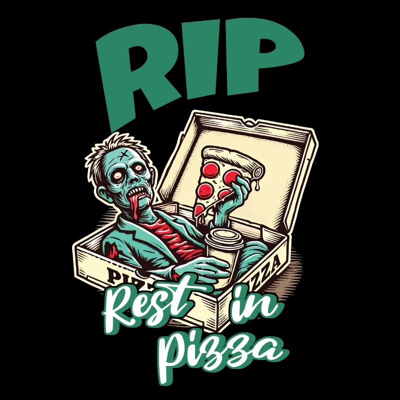 Effrayant Drôle Pizza Lover Zombie