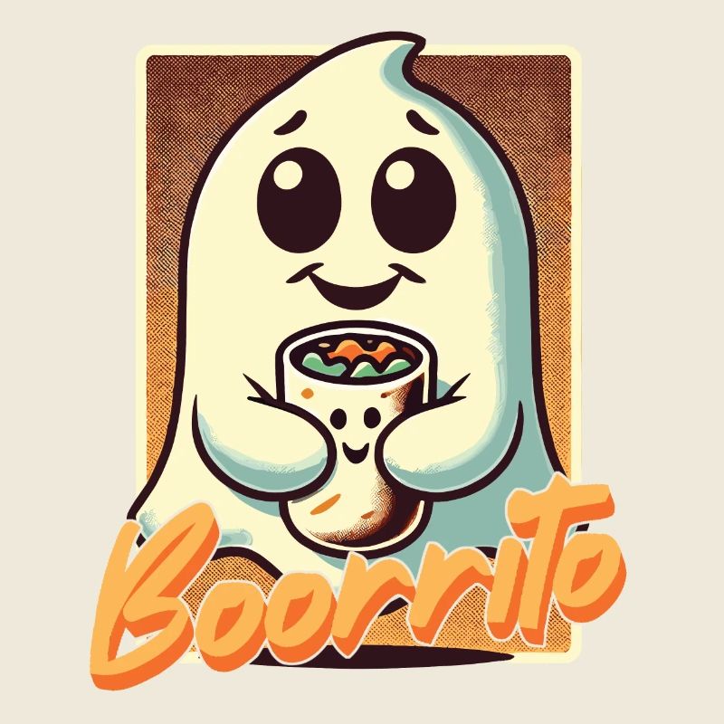 Süßes Gespenst Boorrito Umarmt Burrito