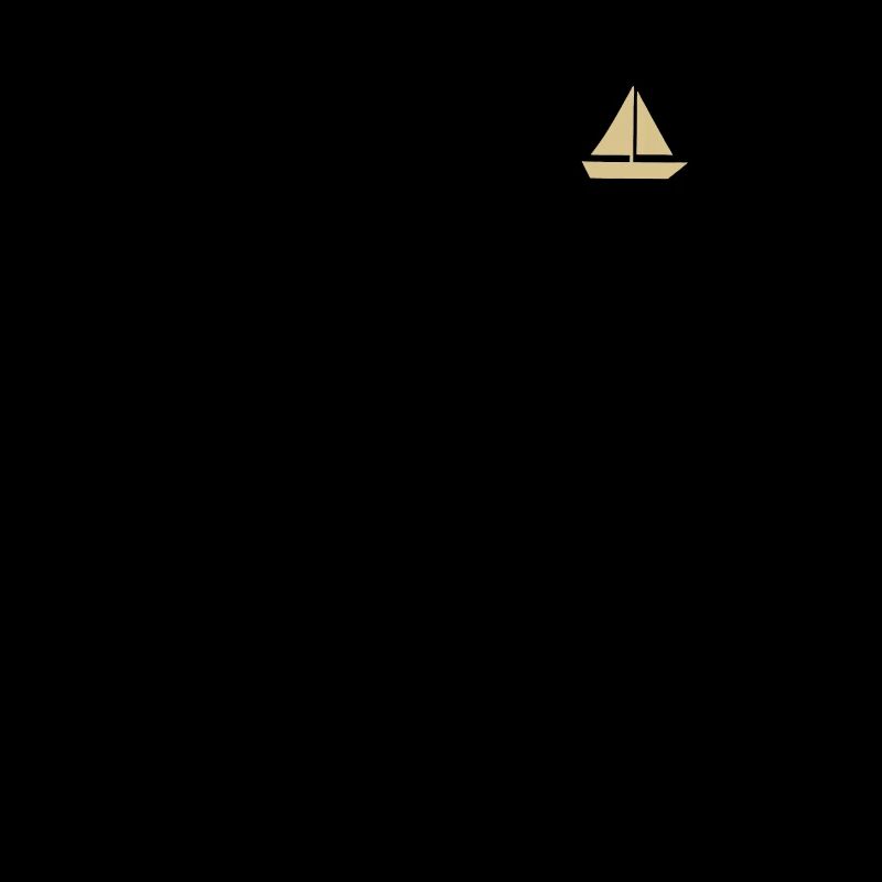Minimalist Sailing Dinghy Silhouette Captain