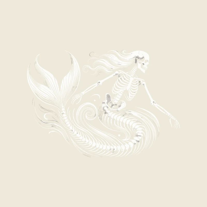 Squelette Sirène Art Mystique