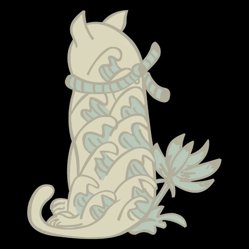 Katze blickt auf das Meer