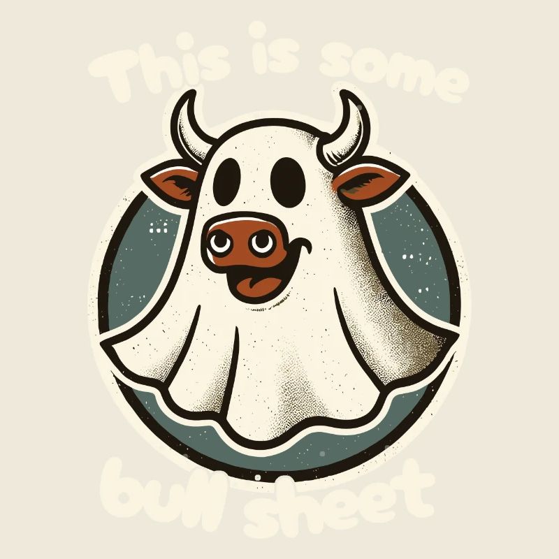 Halloween vache humour design
