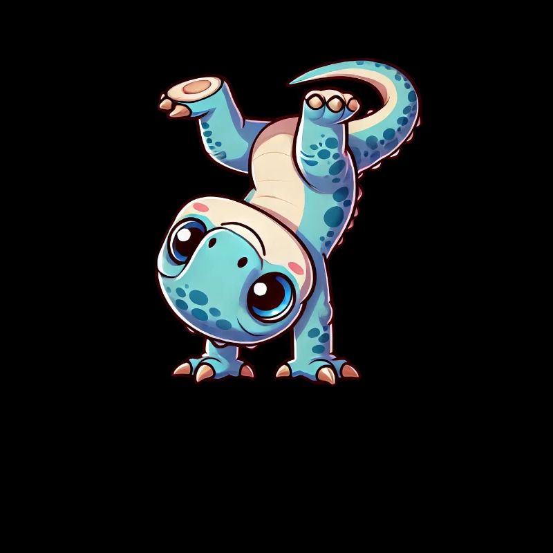 T-Rex handstand sporty clumsy