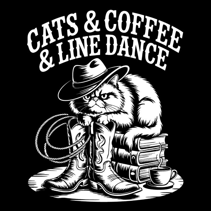 Katzen Kaffee und Line Dance