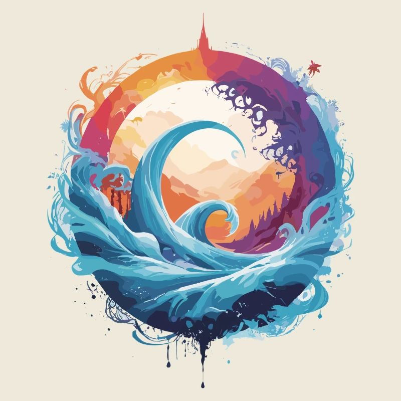 Vague dynamique et cercle de lune