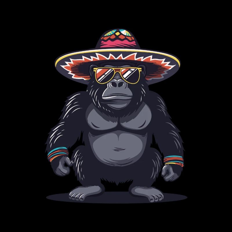 Gorilla Comic Funny Sombrero