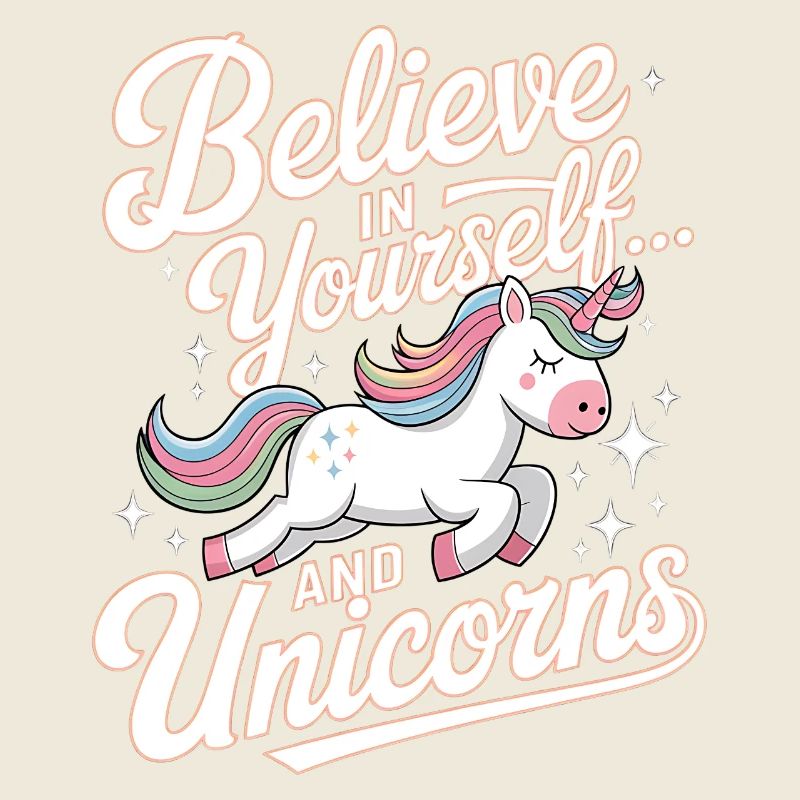 Inspirierendes Einhorn- und Selbstbewusstsein-Design