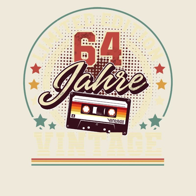 64. Geburtstag Vintage kassette
