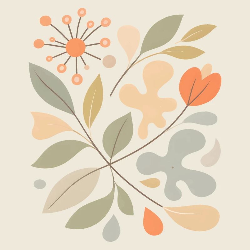 Abstraktes Blumen Muster Illustration