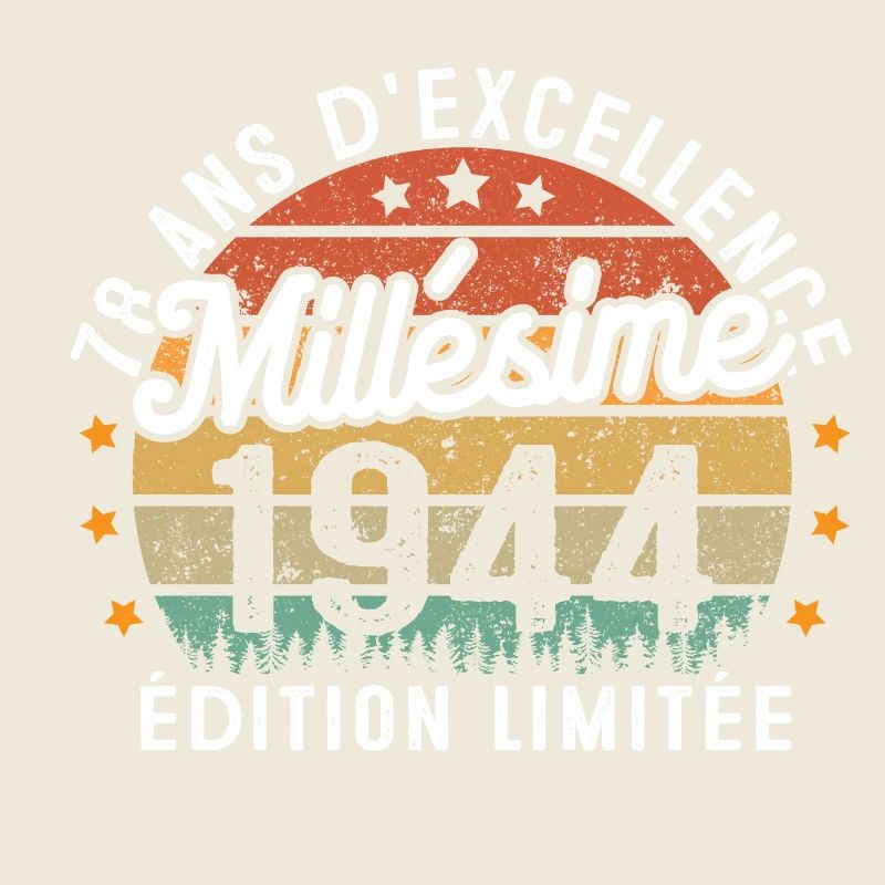 Cadeau d'anniversaire 78 Ans Millésime 1944
