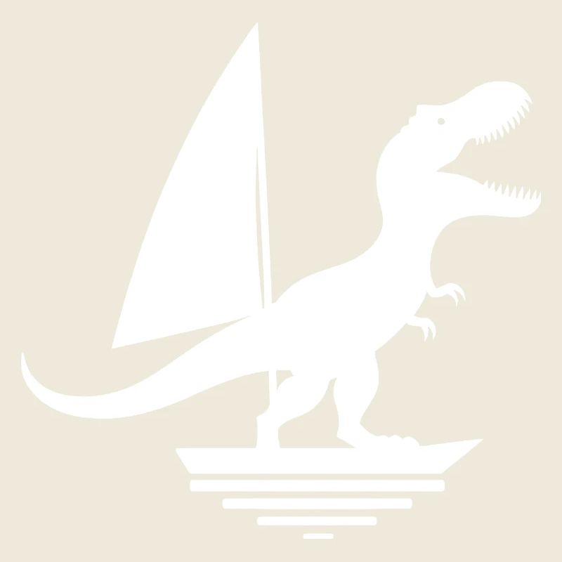 Dinosaurier T-Rex Segelboot Silhouette
