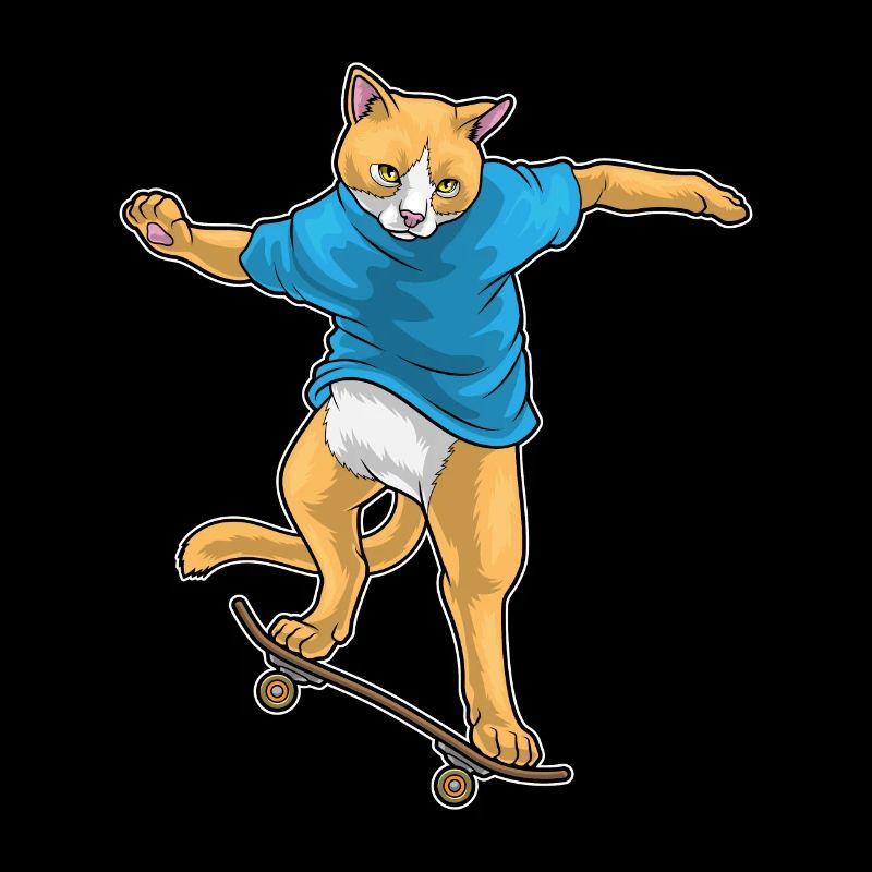 Cat Skater Skateboard
