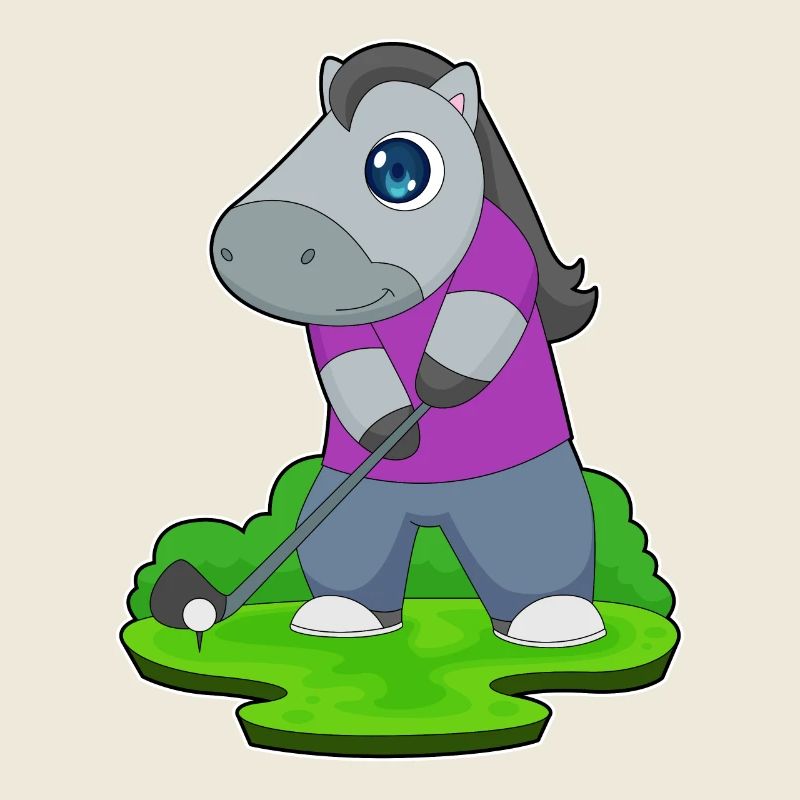 Pferd Golf Golfschläger