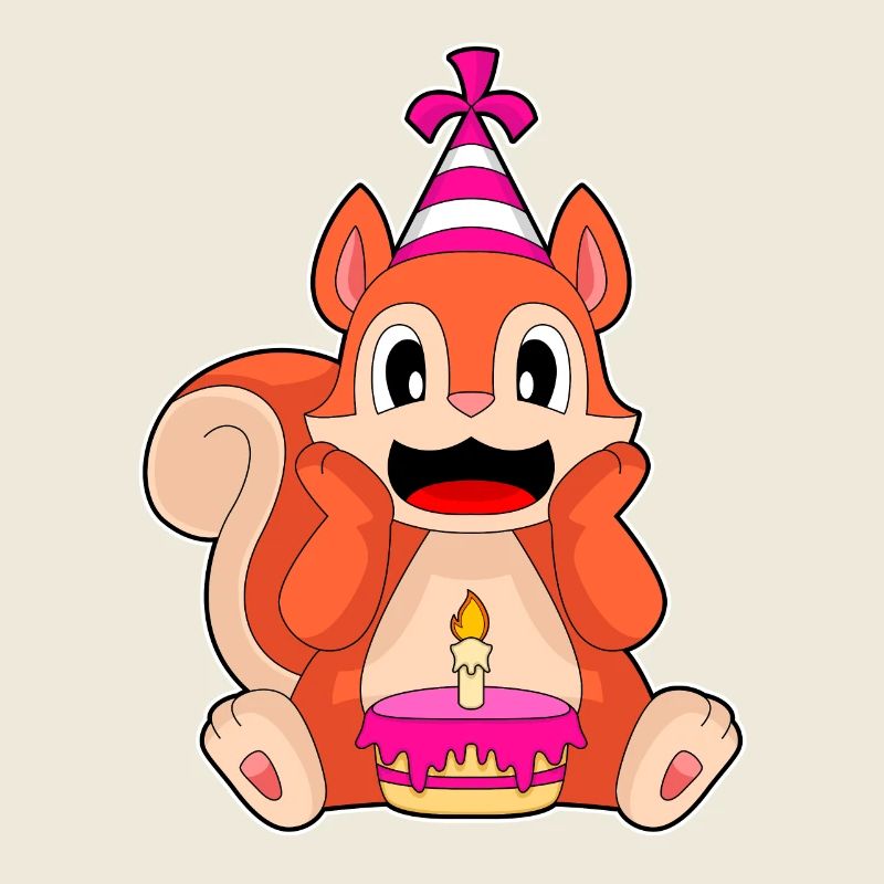 Squirrel Birthday Party Hat