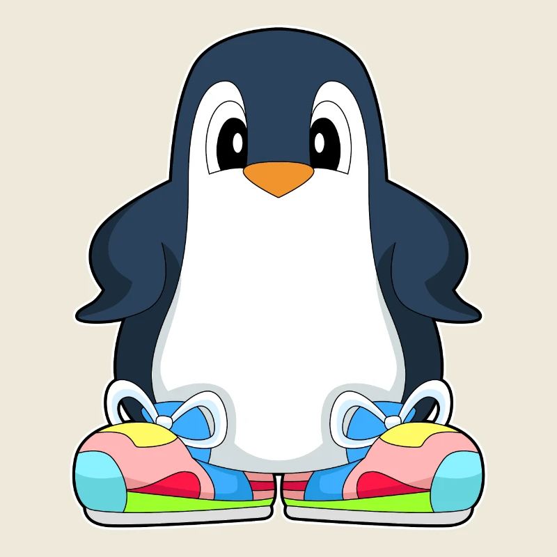 Pinguin große Schuhe