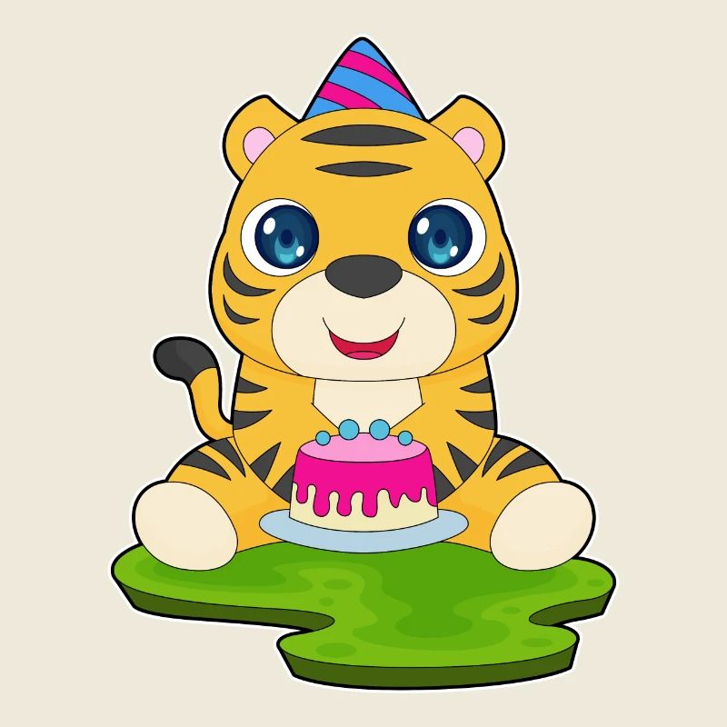 Tiger Birthday Party Hat