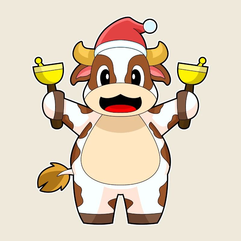 Cloches de Noël Vache Noël