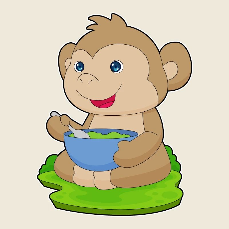 Affe Schüssel Essen