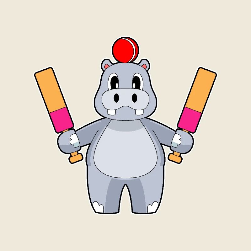 Hippopotame Cricket Battes de cricket