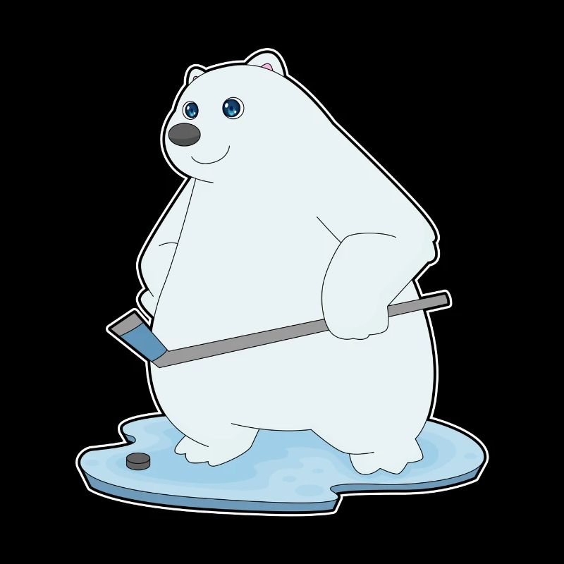 Polar Bear Bâtons de hockey sur glace