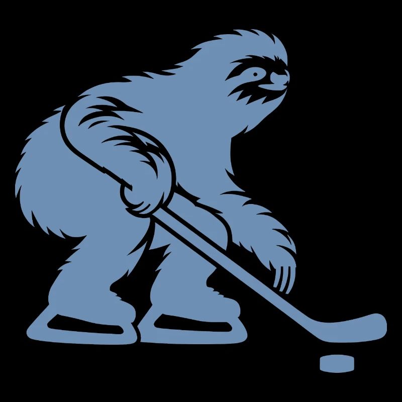 Faultier Eishockeyspieler Eishockey Silhouette