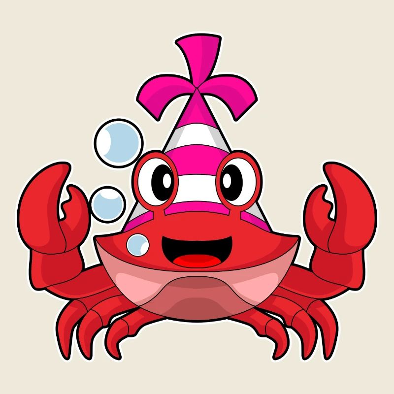 Crab Birthday Party Hat