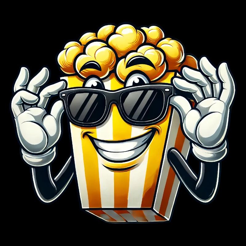 Dessin animé Popcorn Comic Lunettes de soleil Cinéma