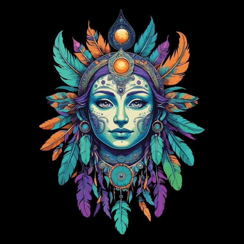 amérindien Mardi Gras Mandala