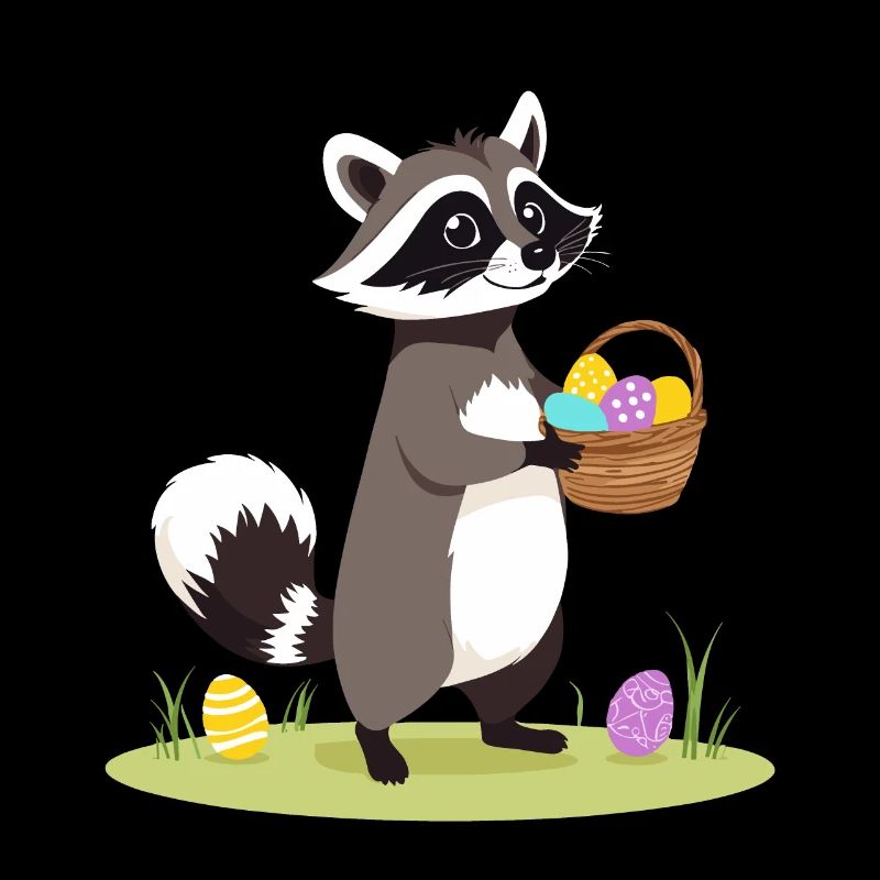 Funny Raccoon Costume Cute Easter Eggs