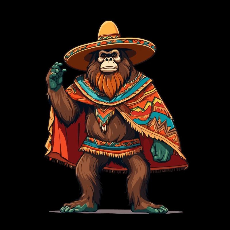 Mexican Bigfoot Sasquatch Sombrero