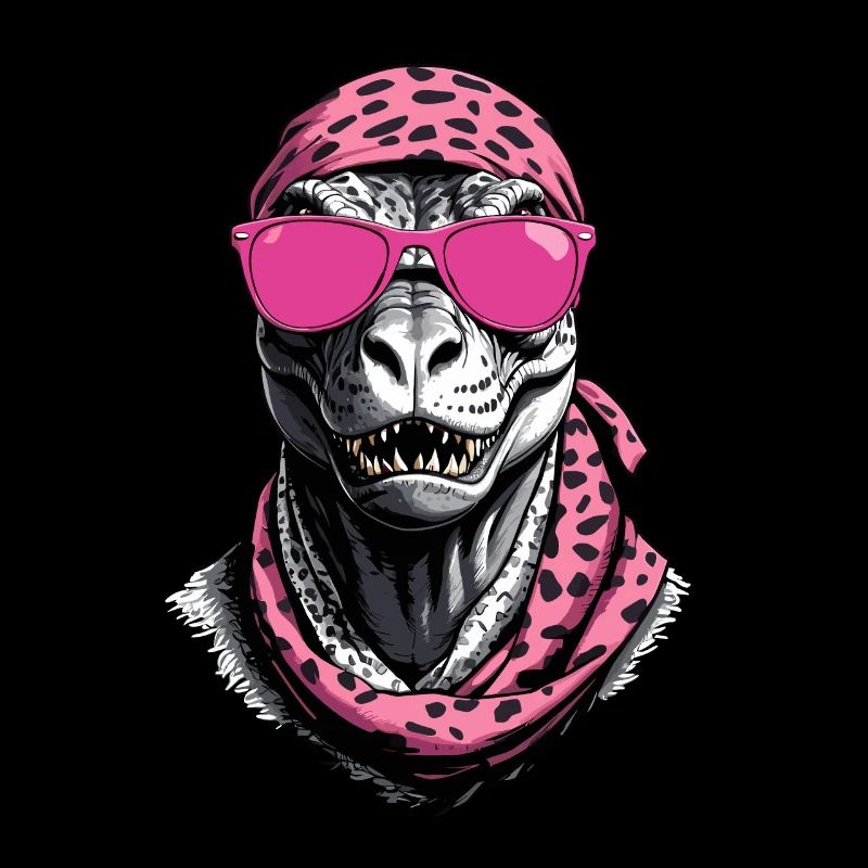 Lustige Dinosaurier Mutter & Coole Dino Frau