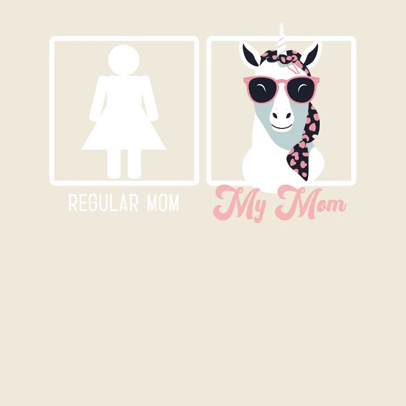 Comparaison de maman drôle Licorne Mom Design