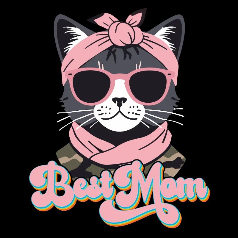 Chat Maman Avec Style Meilleure Maman Chat Mignon