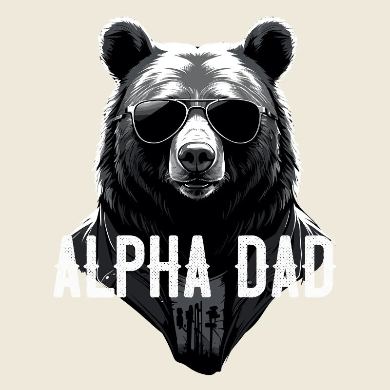 Alpha Dad Lustiger Bären Vater Perfekter Style