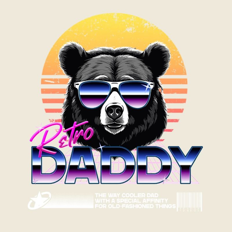 Rétro Daddy Vintage Dad Perfect Father’s Day Design