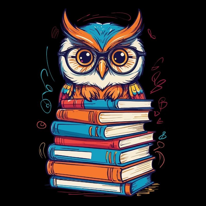 Bücher Eule Süße Buch Illustration Leseratte