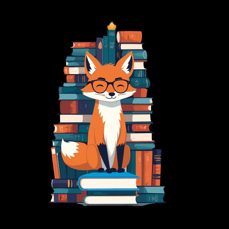 Mignon Amoureux des Livres Drôle Rat de Bibliothèque